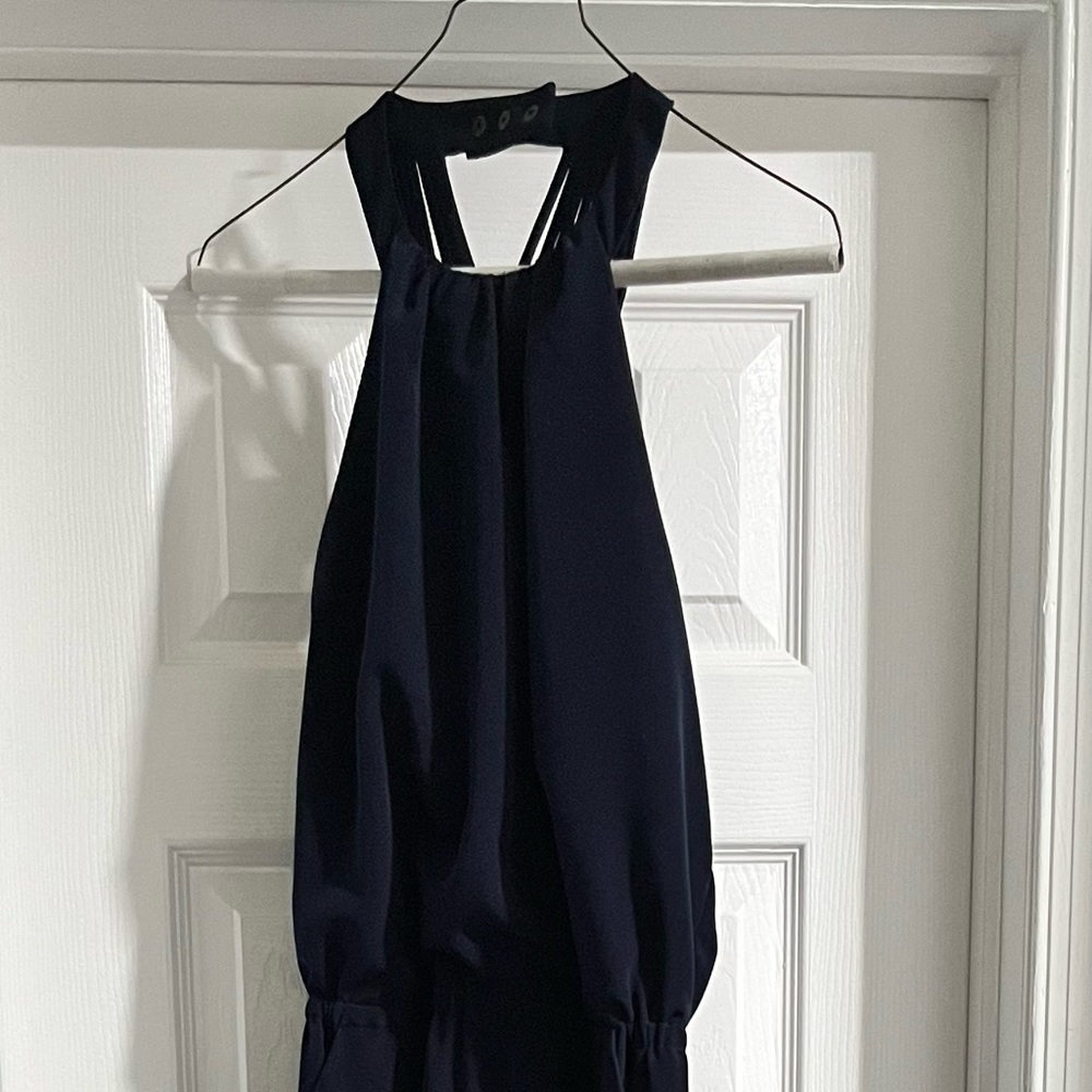 Jessica Simpson halter neck navy blue gown Size 4